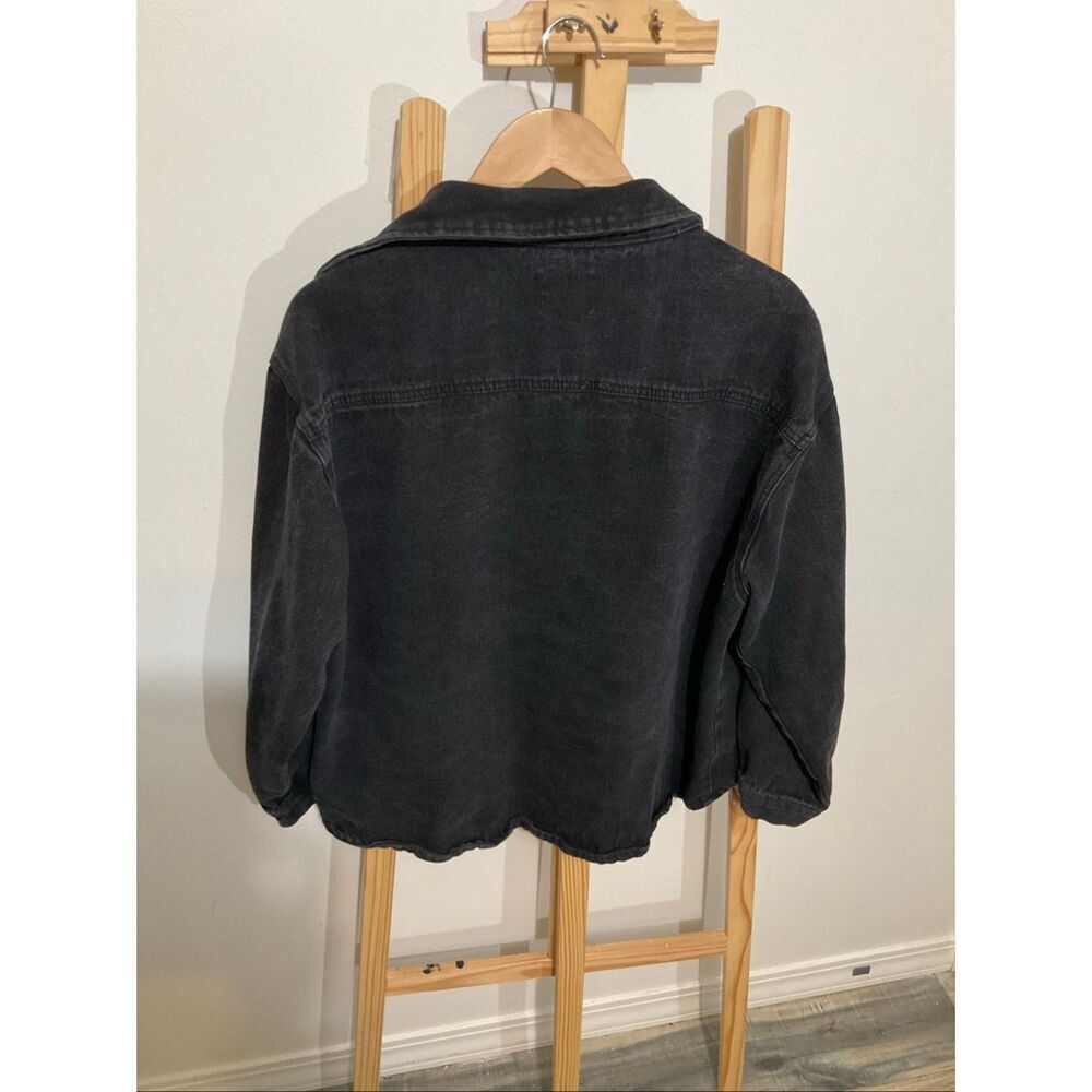 Cisono black wash denim button down jacket size large - Picture 5 of 10